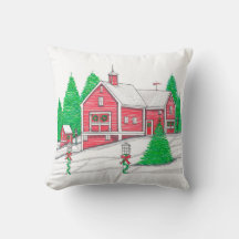 Navidades Barn Pillow