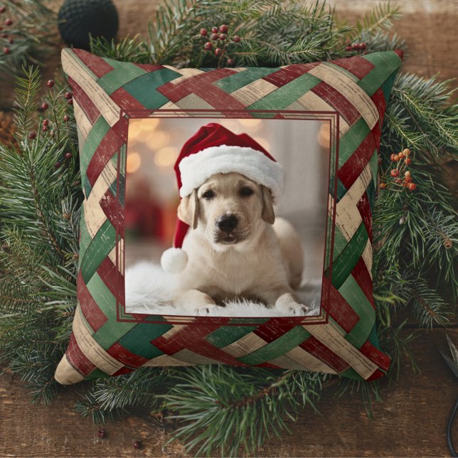 Cojín Decorativo Navidades Basket Weave Mascota Familia Personaliza (Subido por el creador)