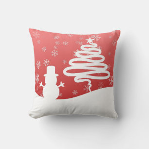 Cojín Decorativo Navidades blancos árbol de invierno maravilla de s