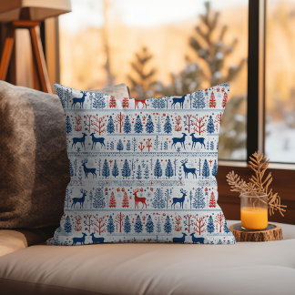 Cojín Decorativo Navidades blancos escandinavos venían arte nórdico