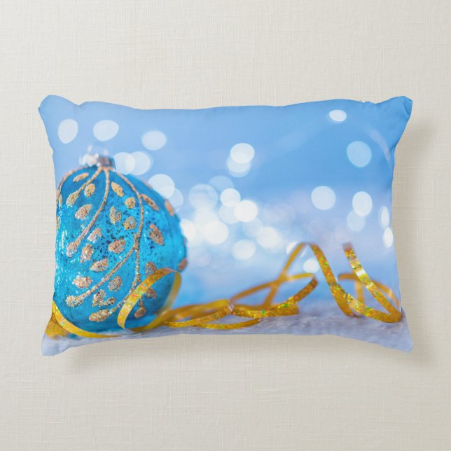 Cojín Decorativo Navidades Blue Decor Ball (Anverso)