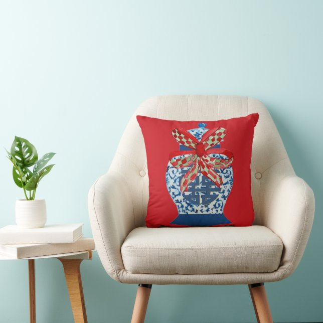 Cojín Decorativo Navidades Blue Ginger Jar (Silla)