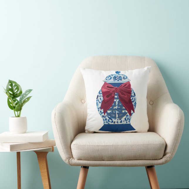 Cojín Decorativo Navidades Blue Ginger Jar (Silla)
