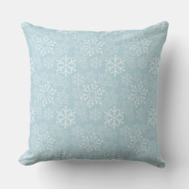 Cojín Decorativo Navidades Blue White Snowflakes