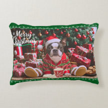 Navidades Boston Terrier en Pajamas