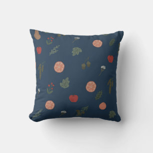 Cojín Decorativo Navidades botánicos sin costura vintage bello pat