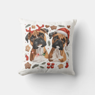 Cojín Decorativo Navidades Boxer Dogs