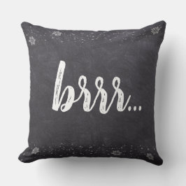 Cojín Decorativo Navidades, Brrr..., copos de nieve, pizarra