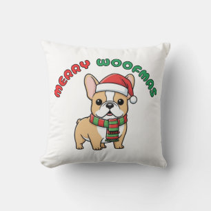 Cojín Decorativo Navidades Bulldog francés Pillow: Merry Woofmas