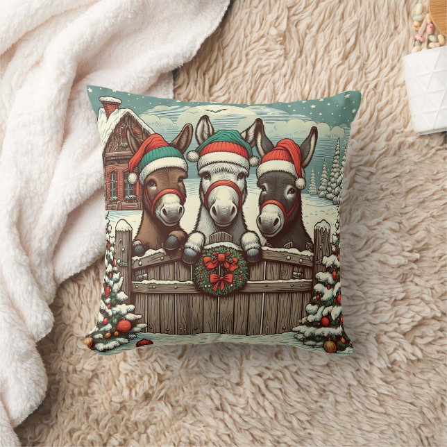 Cojín Decorativo Navidades burros (Manta)