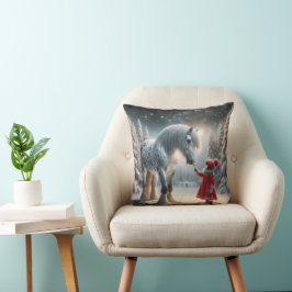Cojín Decorativo Navidades Caballo de Gris rubio rubio