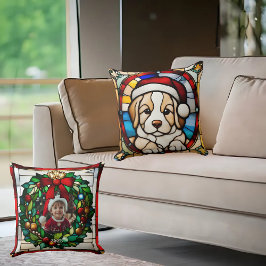 Cojín Decorativo Navidades Cachorro Faux Stainass