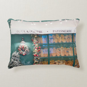 Cojín Decorativo Navidades café panadería exterior con deco Navidad