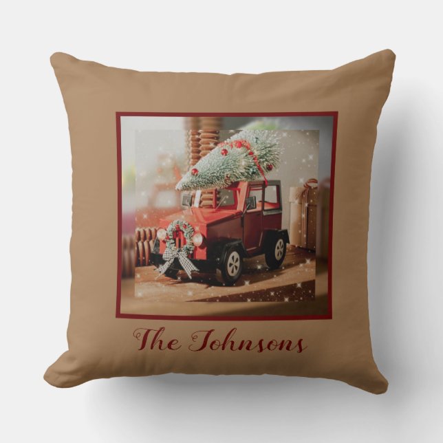 Cojín Decorativo Navidades Camión Pillow (Anverso)