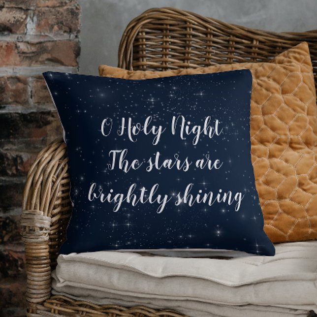 Cojín Decorativo Navidades Cantan O Holy Night Blue Elegant Holiday (Subido por el creador)