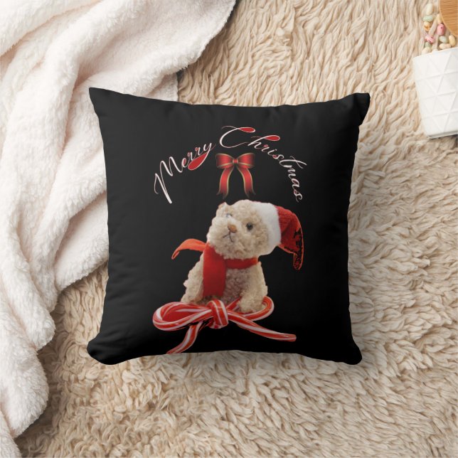 Cojín Decorativo Navidades caprichosos adoran oso de peluche (Manta)