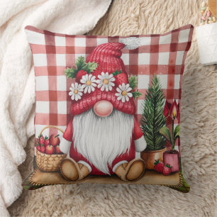 Cojín Decorativo Navidades caprichosos engendran un patrón a cuadro