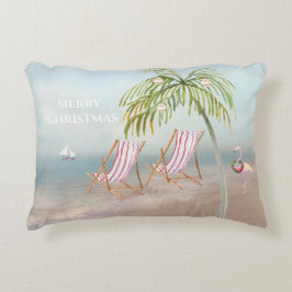Cojín Decorativo Navidades cautivadores Watercolor Beach Scene