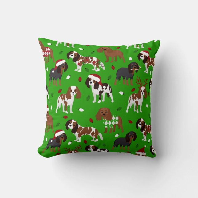 Cojín Decorativo Navidades Cavalier King Charles Spaniel (Anverso)