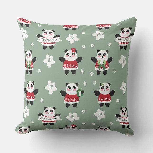 Cojín Decorativo Navidades Cherry Blossom Panda (Anverso)