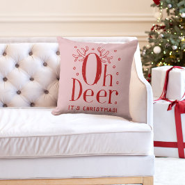 Cojín Decorativo Navidades ciervos graciosos ilustraciones tiran al