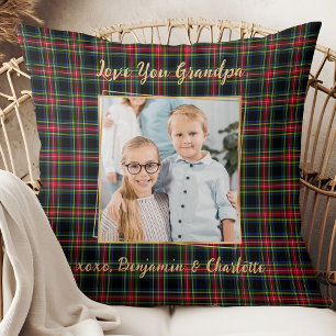 Cojín Decorativo Navidades colocados en el abuelo de la foto de oro