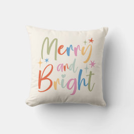 Cojín Decorativo Navidades coloridos de fotos merry y luminosas