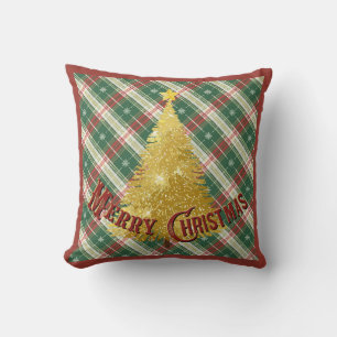 Cojín Decorativo Navidades con árbol de oro