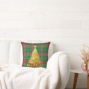 Cojín Decorativo Navidades con árbol de oro