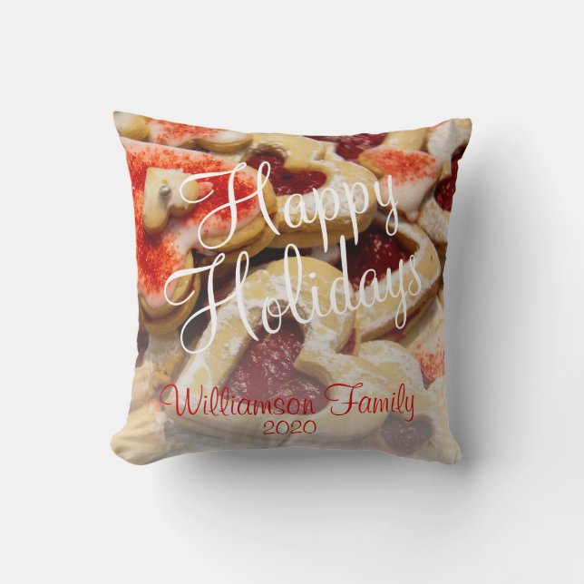 Cojín Decorativo Navidades Corazón Forma Azucarar Familia Cocina De (Anverso)