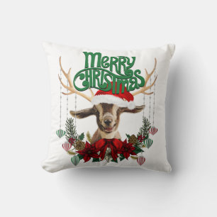 Cojín Decorativo Navidades cortos cabra con pollas y coraje