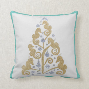 Cojín decorativo "Navidades costeros"  plata Verd