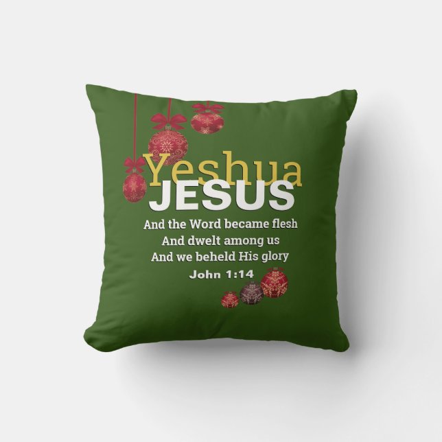 Cojín Decorativo Navidades cristianos de YESHUA JESUS (Anverso)