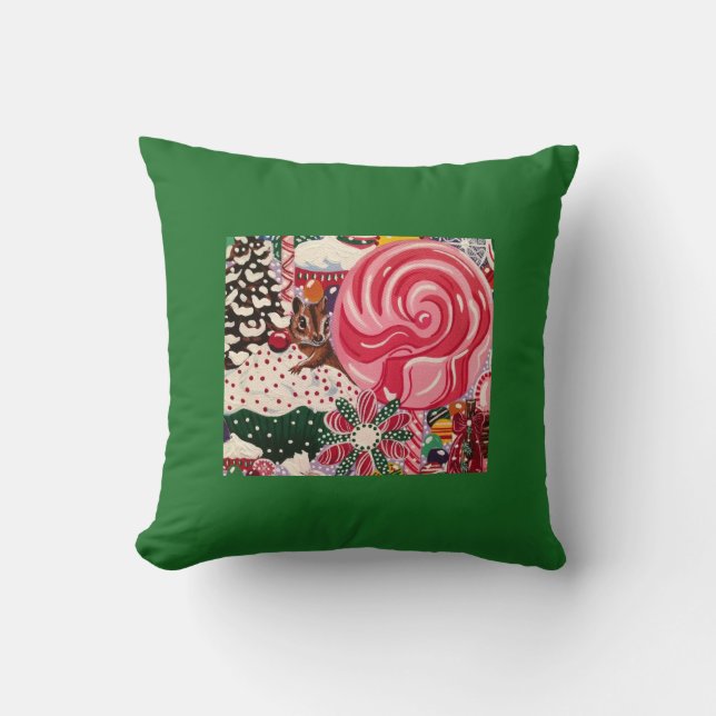 Cojín Decorativo Navidades Cupcake Chipmunk (Anverso)