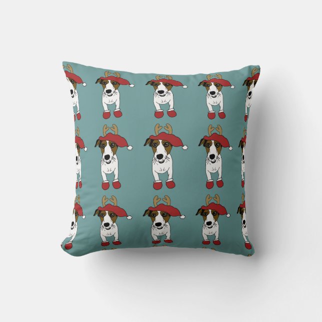 Cojín Decorativo Navidades Cute Jack Russell Terrier (Anverso)