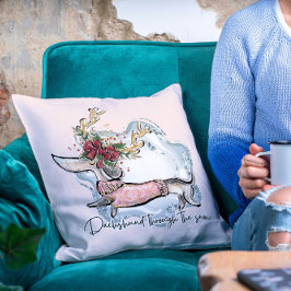 Cojín Decorativo Navidades Dachschund A Través Del Perro Festividad