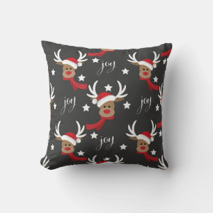 Cojín Decorativo Navidades de Alegría de Renos Pillows de mujeres