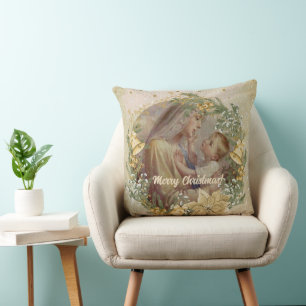 Cojín Decorativo Navidades de ángel madre e hijo