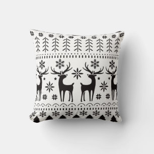 Cojín Decorativo Navidades de arte popular moderno reno