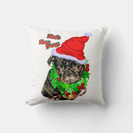 Cojín Decorativo Navidades de Bah Hum Pug