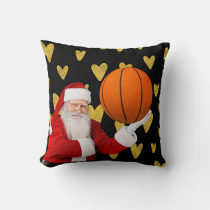 Cojín Decorativo Navidades de baloncesto temática para jugador