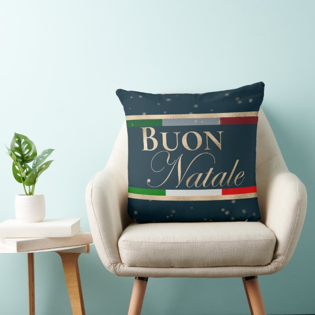 Cojín Decorativo Navidades de Bandera Italiana Buon Natale (Silla)