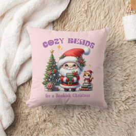 Cojín Decorativo Navidades de biblioteca de Santa Claus acogedores