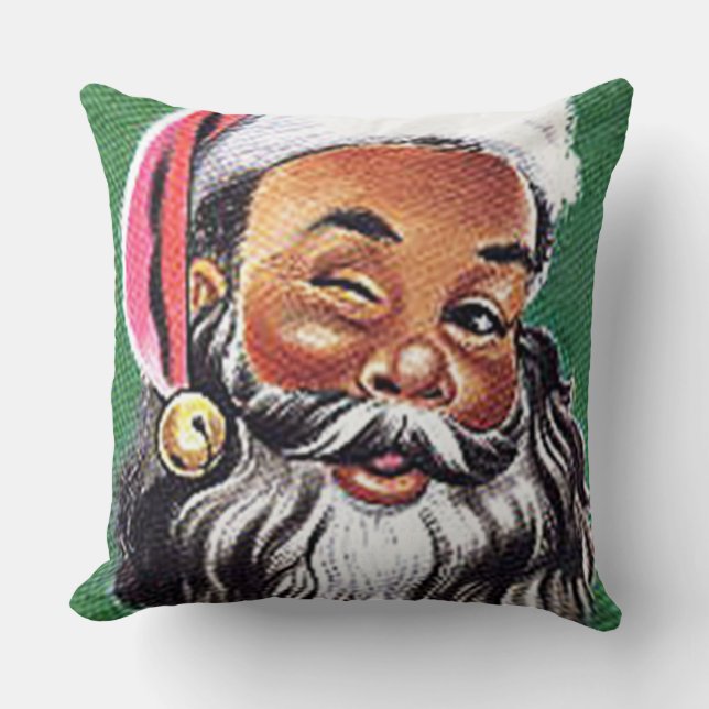Cojín Decorativo Navidades de Black Santa Claus de Estados Unidos (Anverso)