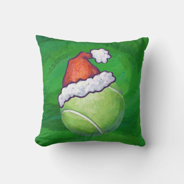 Cojín Decorativo Navidades de bolas de tenis Green (Anverso)