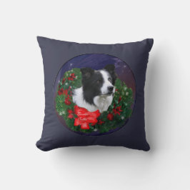 Cojín Decorativo Navidades de Border Collie