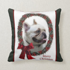 Cojín Decorativo Navidades de Bulldog de Francia