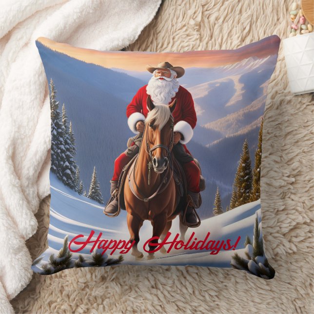 Cojín Decorativo Navidades de caballos de Santa Claus (Manta)