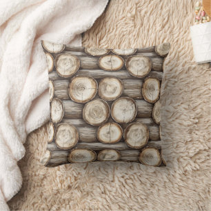 Cojín Decorativo Navidades de cabinas Wood Log