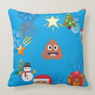 Cojín Decorativo navidades de caca de emoji